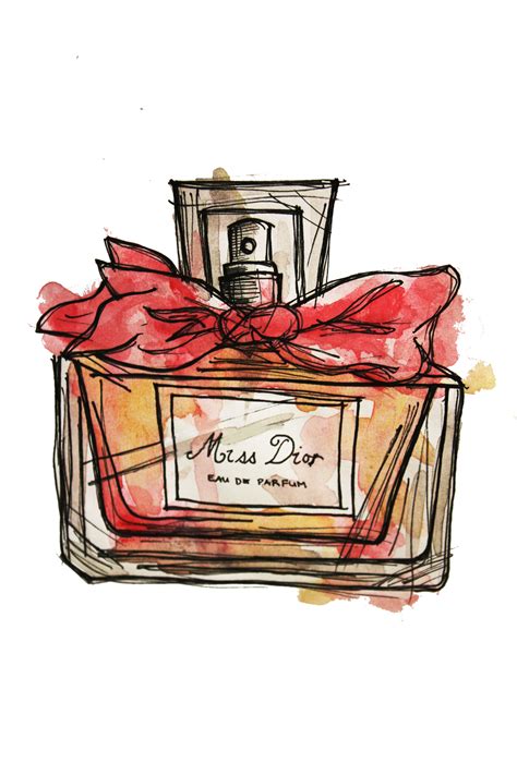 perfume line drawing dior|miss Dior eau de parfum.